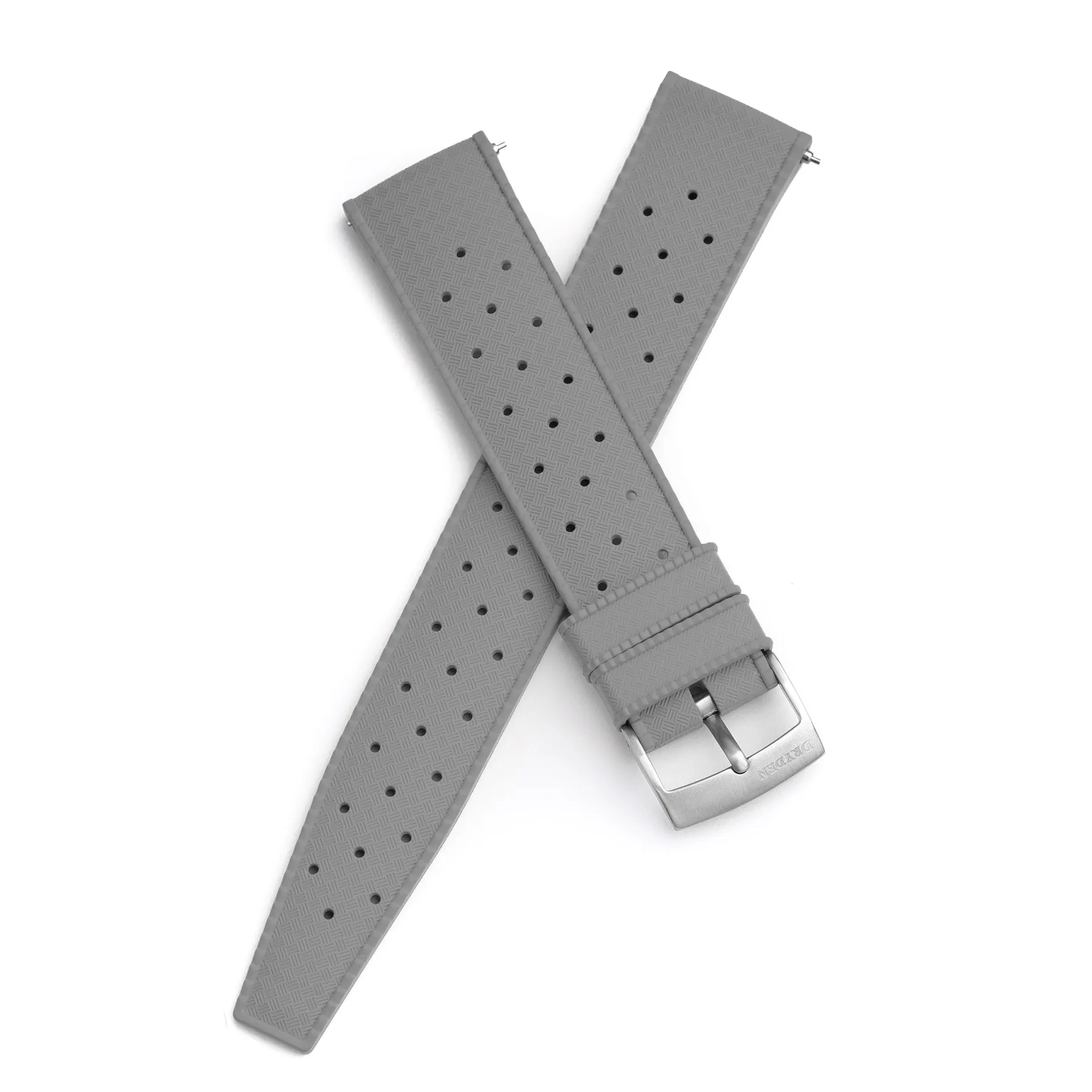 20mm 22mm Quick Release Tropical Pattern FKM Rubber Watch Strap