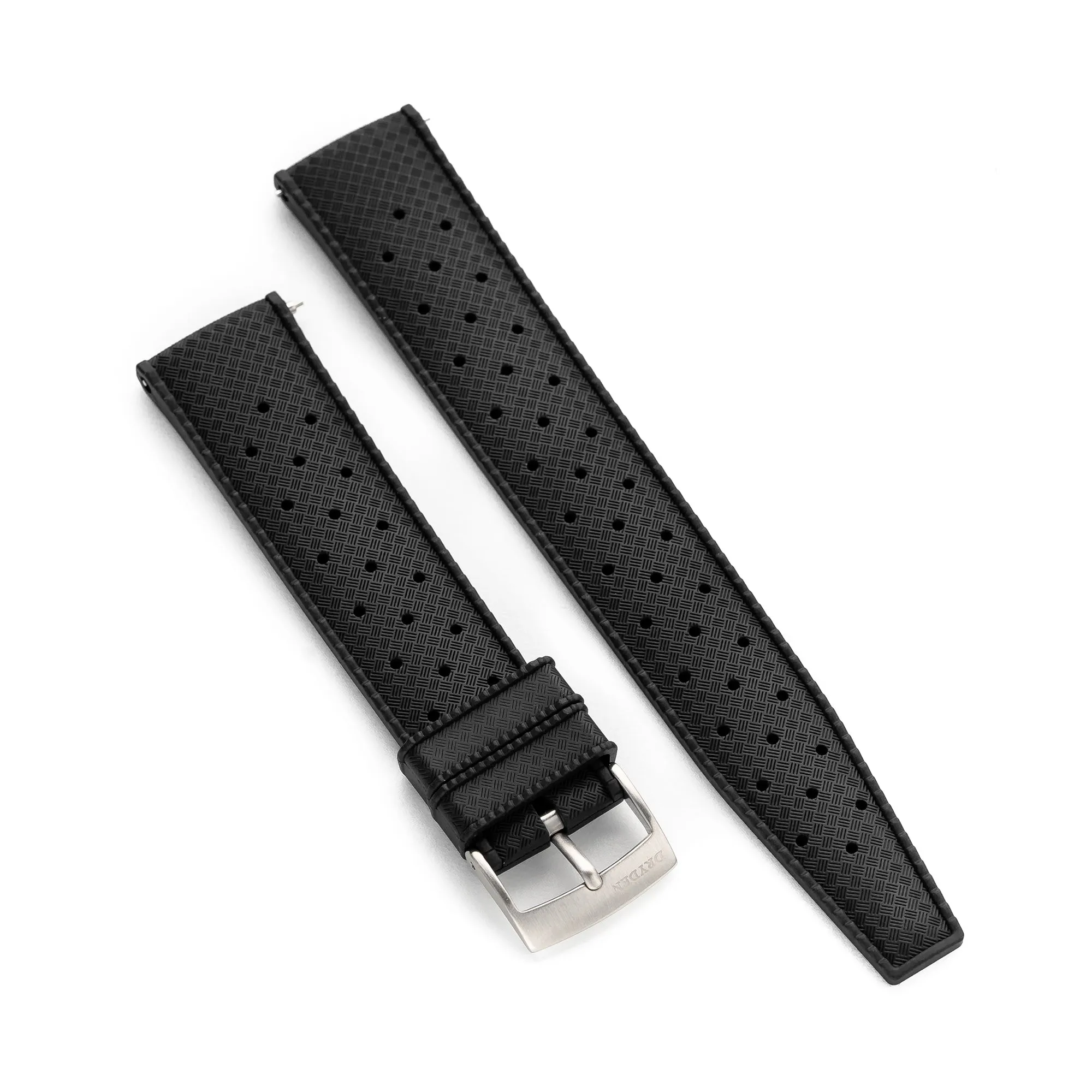 20mm 22mm Quick Release Tropical Pattern FKM Rubber Watch Strap