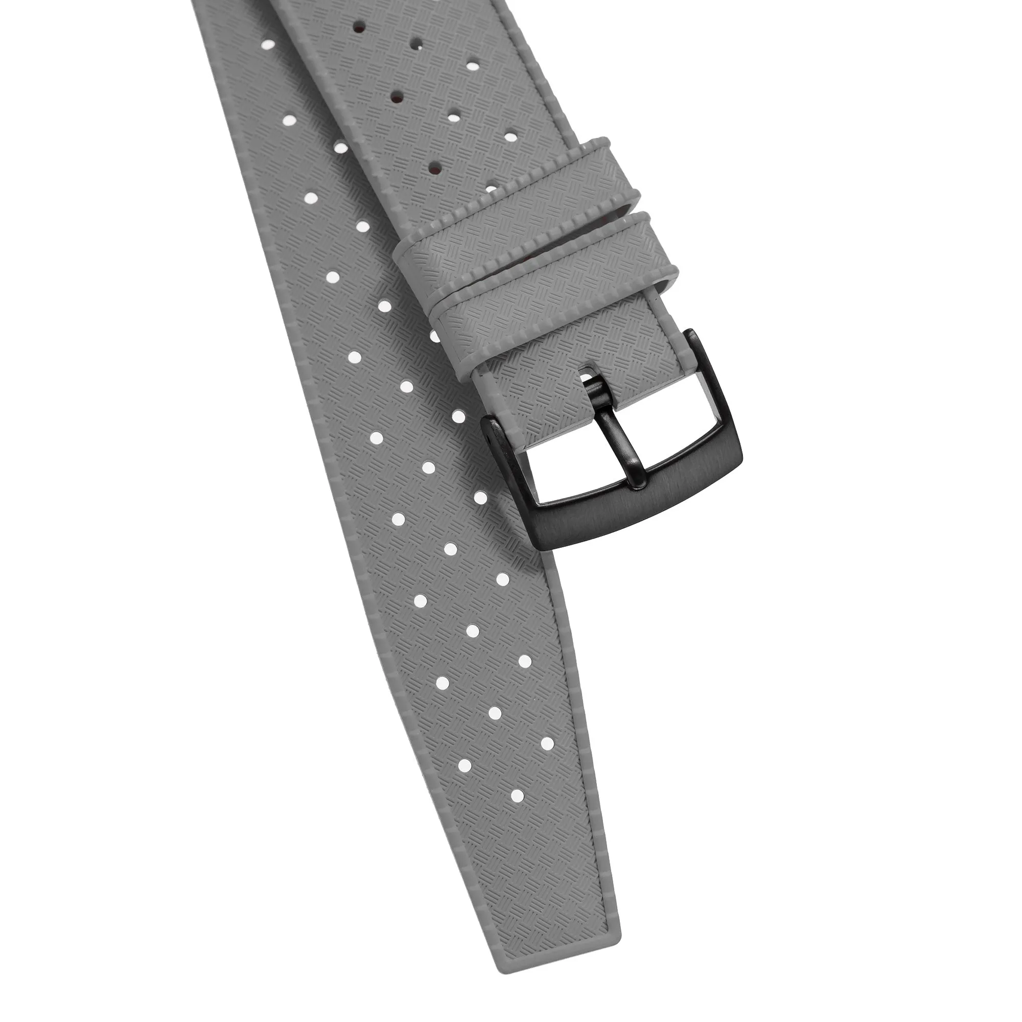 20mm 22mm Quick Release Tropical Pattern FKM Rubber Watch Strap
