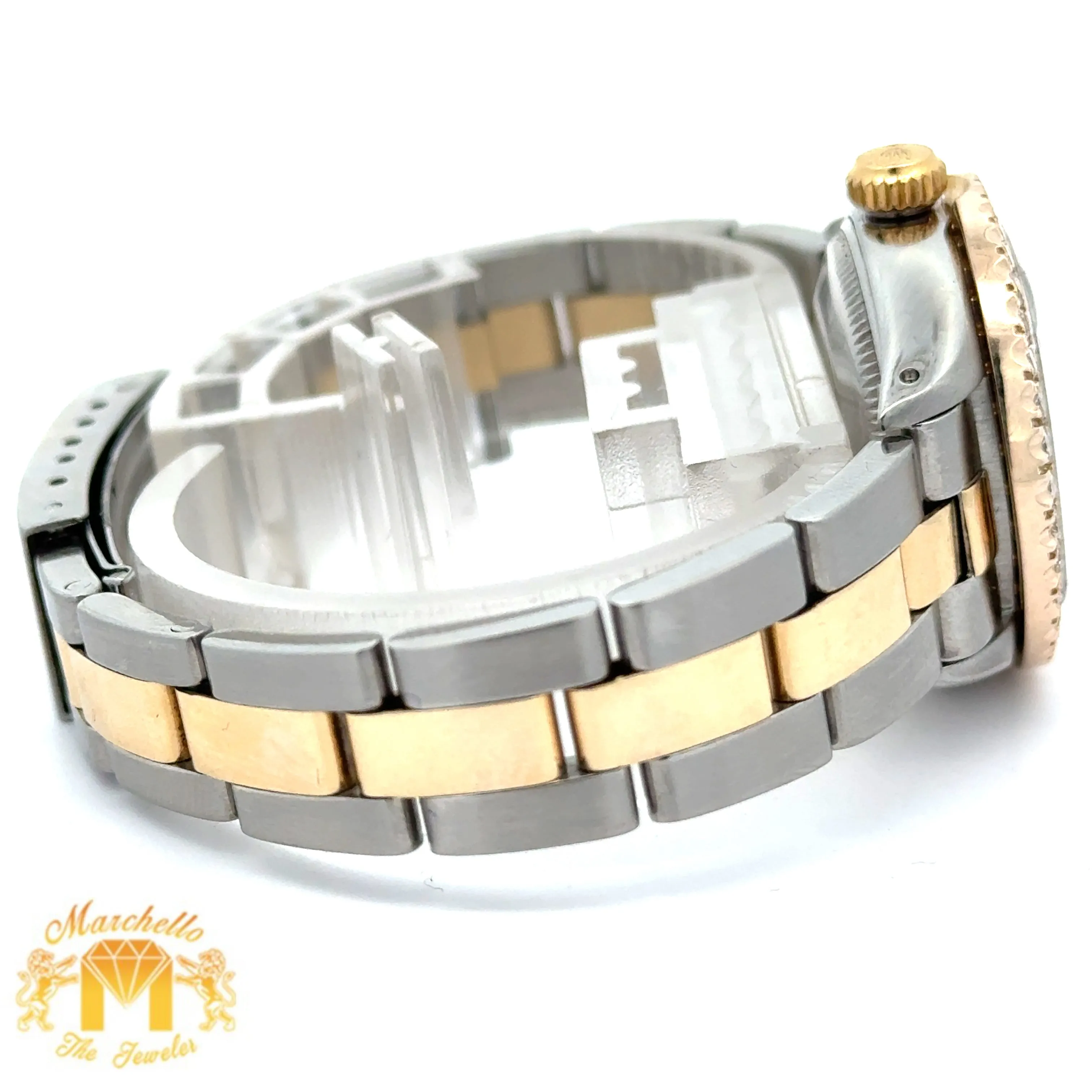 26mm Ladies` Rolex Diamond Watch with Two-Tone Oyster Bracelet