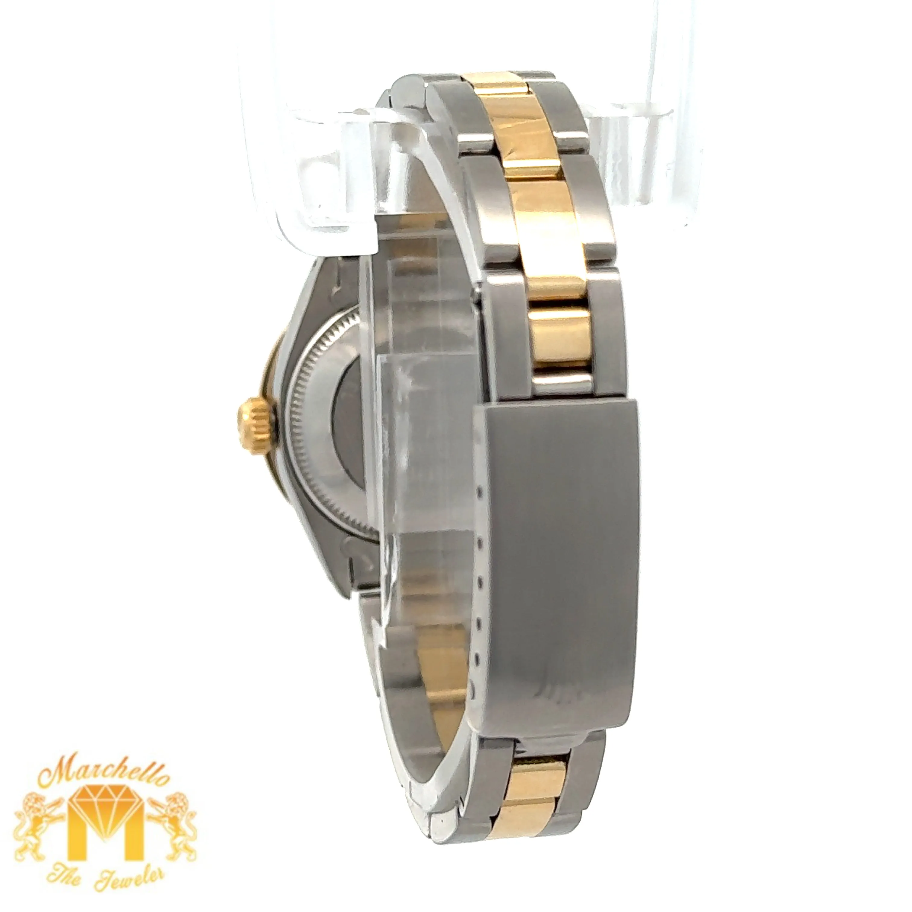26mm Ladies` Rolex Diamond Watch with Two-Tone Oyster Bracelet