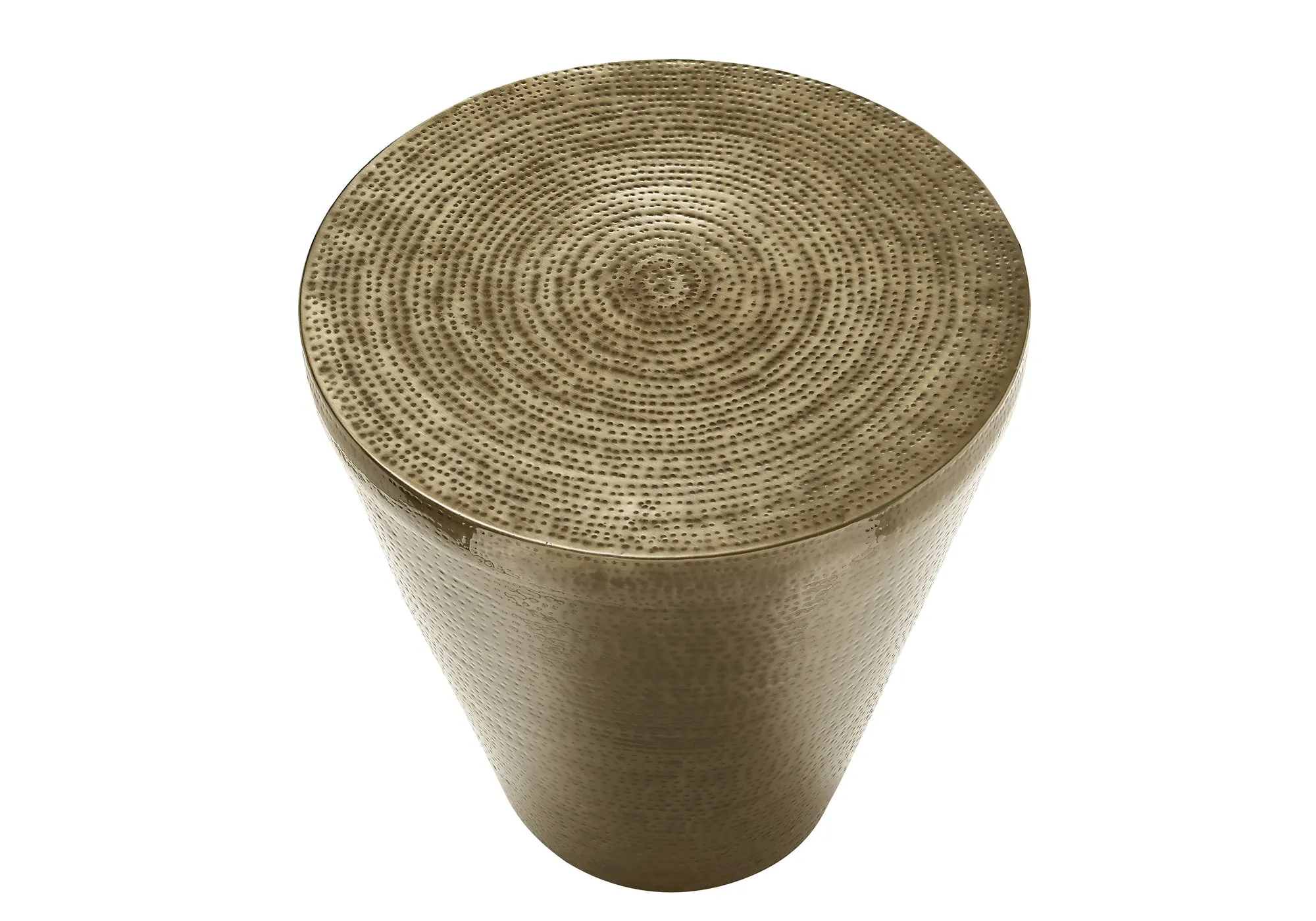 Accent Table, Drum, Side, End, Nightstand, Lamp, Living Room, Bedroom, Gold Metal, Contemporary, Modern