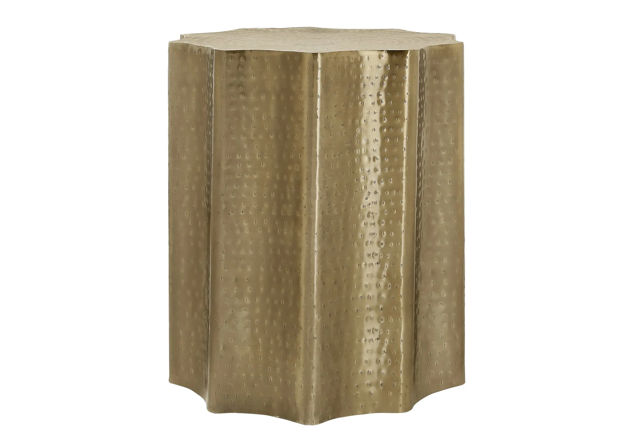 Accent Table, Drum, Side, End, Nightstand, Lamp, Living Room, Bedroom, Gold Metal, Contemporary, Modern