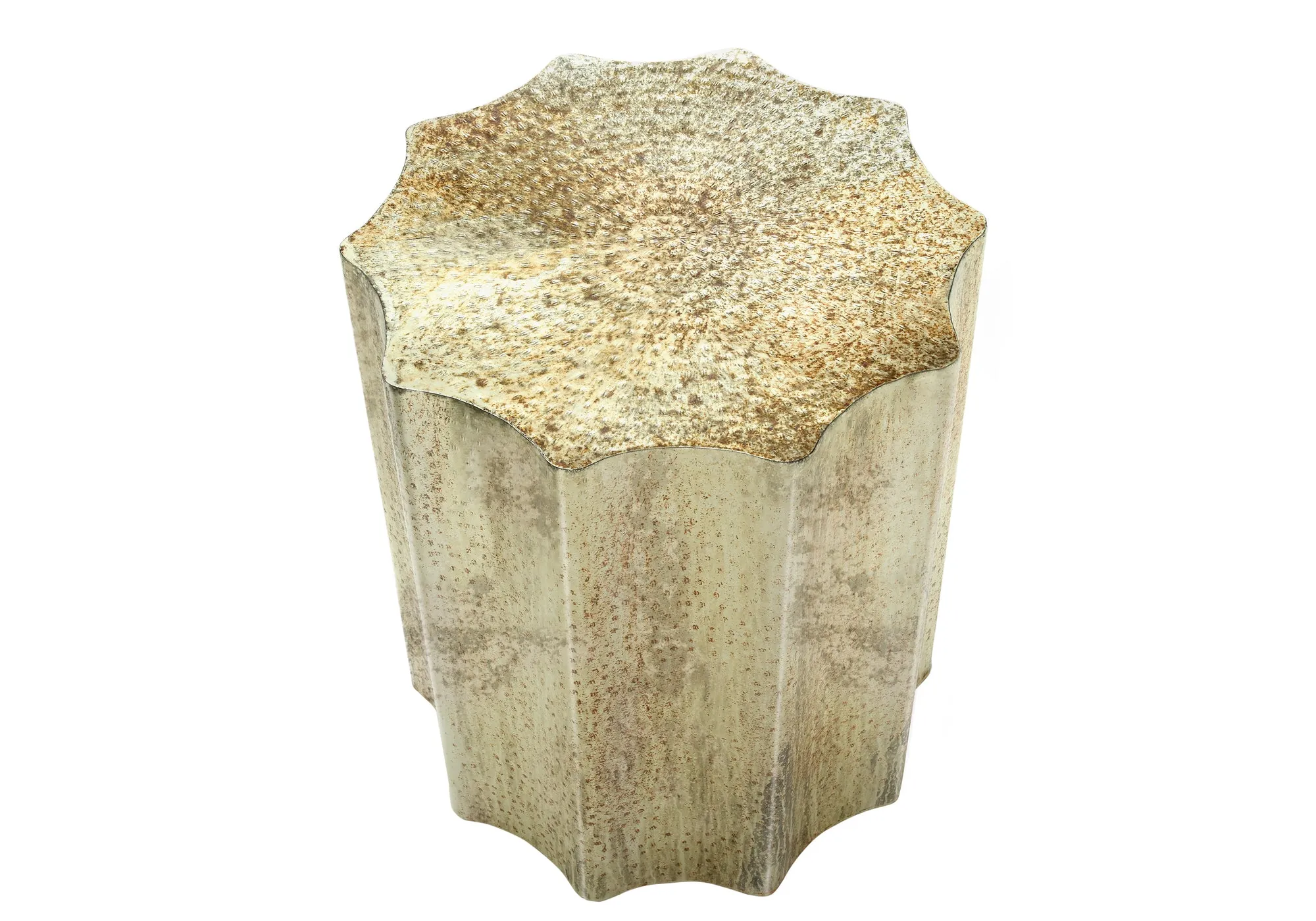 Accent Table, Drum, Side, End, Nightstand, Lamp, Living Room, Bedroom, Gold Metal, Contemporary, Modern