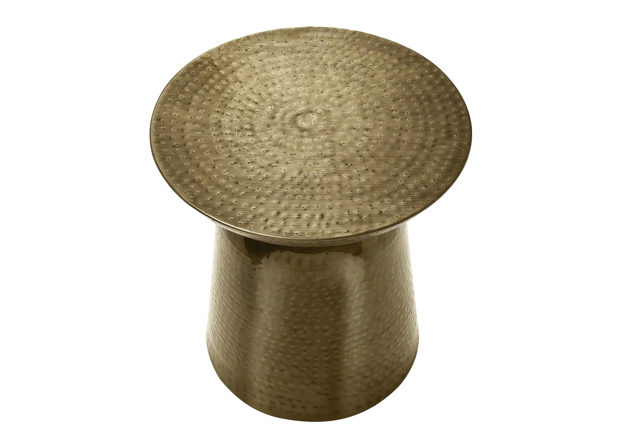 Accent Table, Drum, Side, End, Nightstand, Lamp, Living Room, Bedroom, Gold Metal, Contemporary, Modern