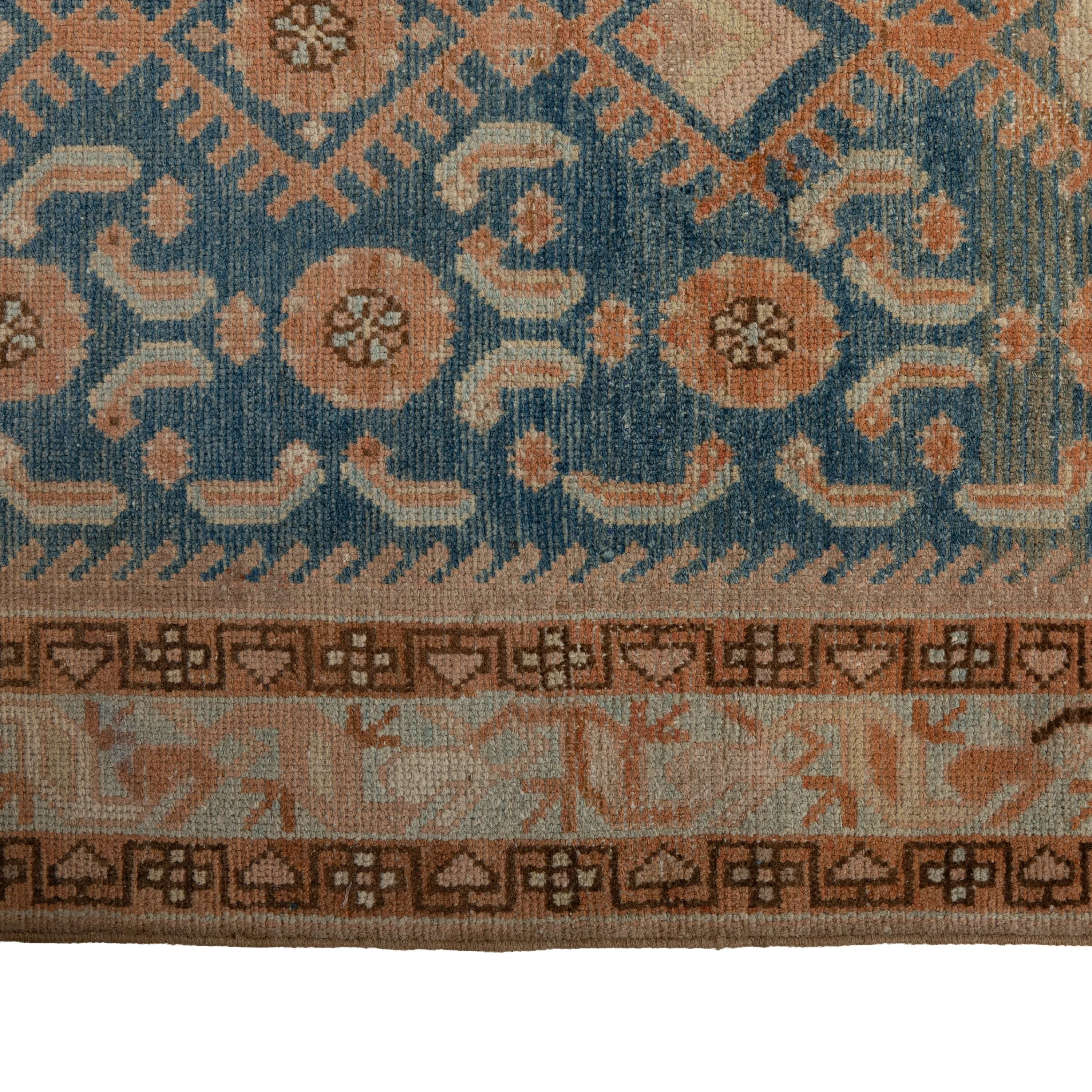 Blue Malayer Vintage Rug - 3'3" x 12'10"
