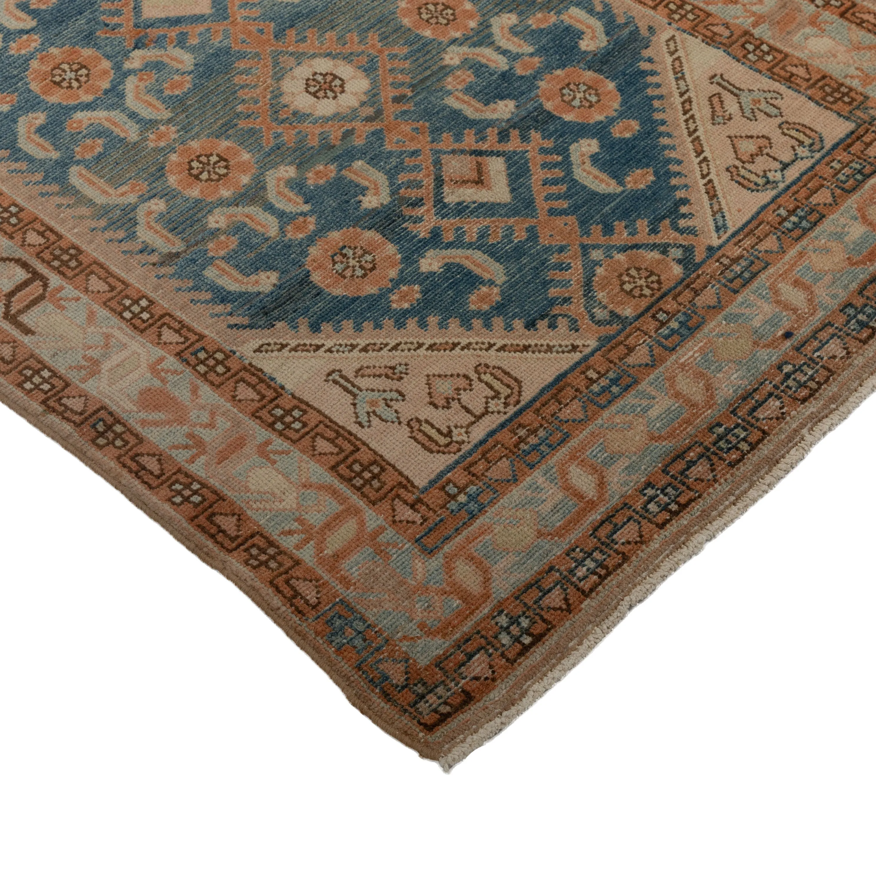 Blue Malayer Vintage Rug - 3'3" x 12'10"