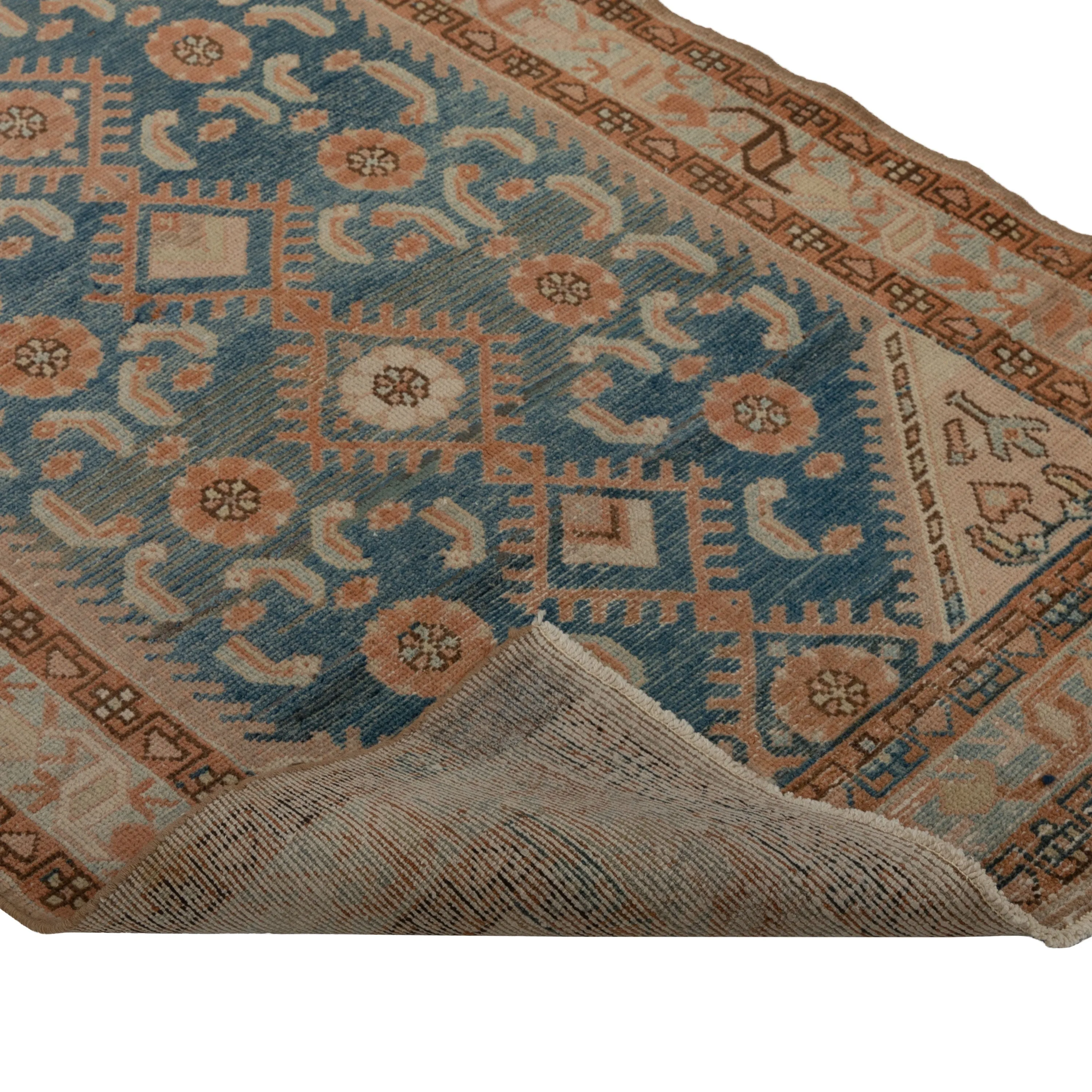 Blue Malayer Vintage Rug - 3'3" x 12'10"