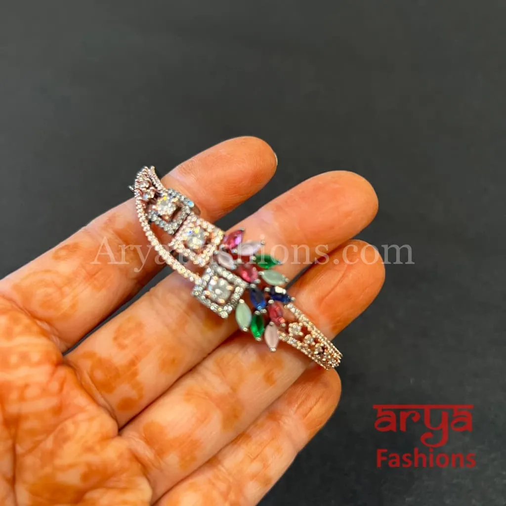 CZ Emerald Bracelet/ Indian Mint Green Cubic Zirconia Bracelet