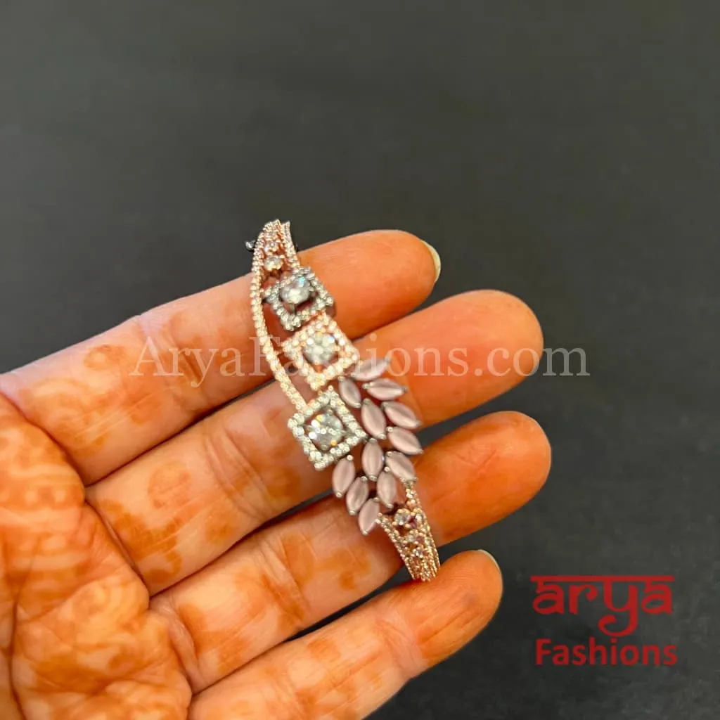 CZ Emerald Bracelet/ Indian Mint Green Cubic Zirconia Bracelet