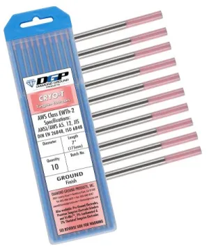 Diamond Ground CRYO-T 2% Thoriated Tungsten Electrode CT-1/8