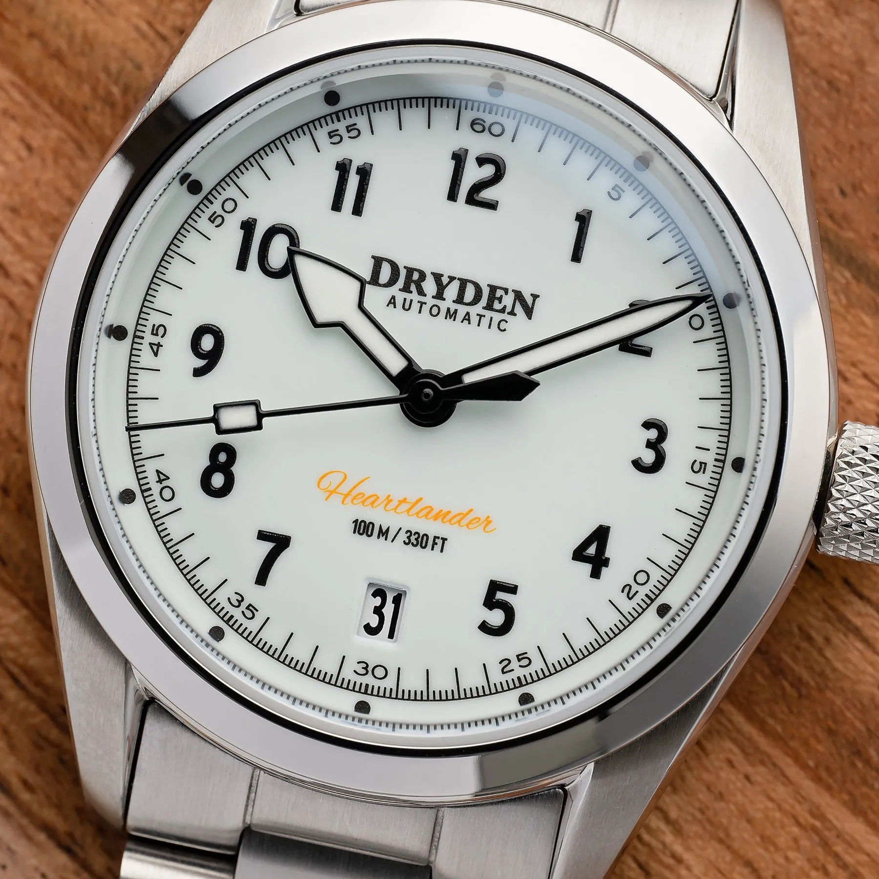 Dryden Heartlander Automatic Field Watch - Full Lume