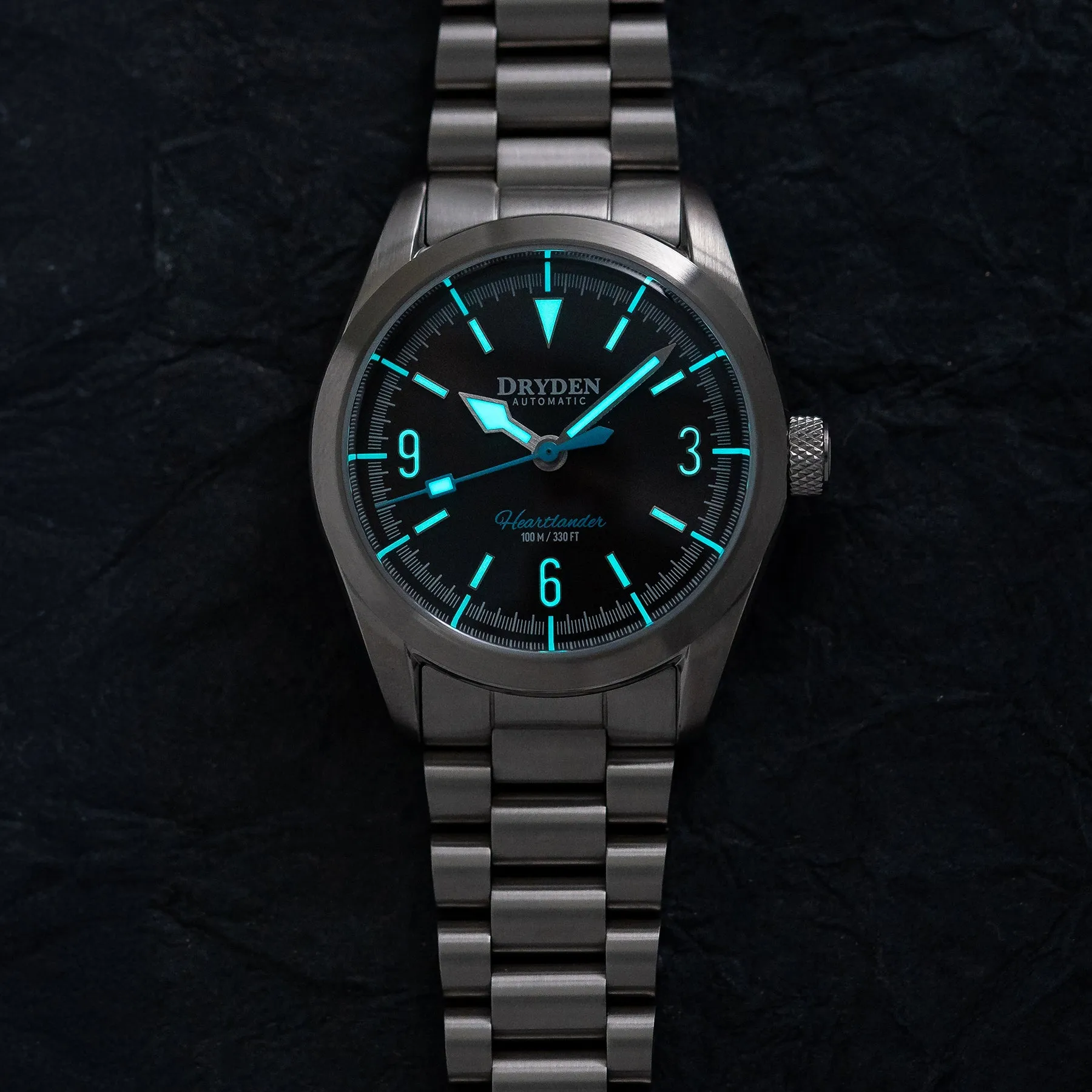 Dryden Heartlander Automatic Field Watch - Gunmetal Grey