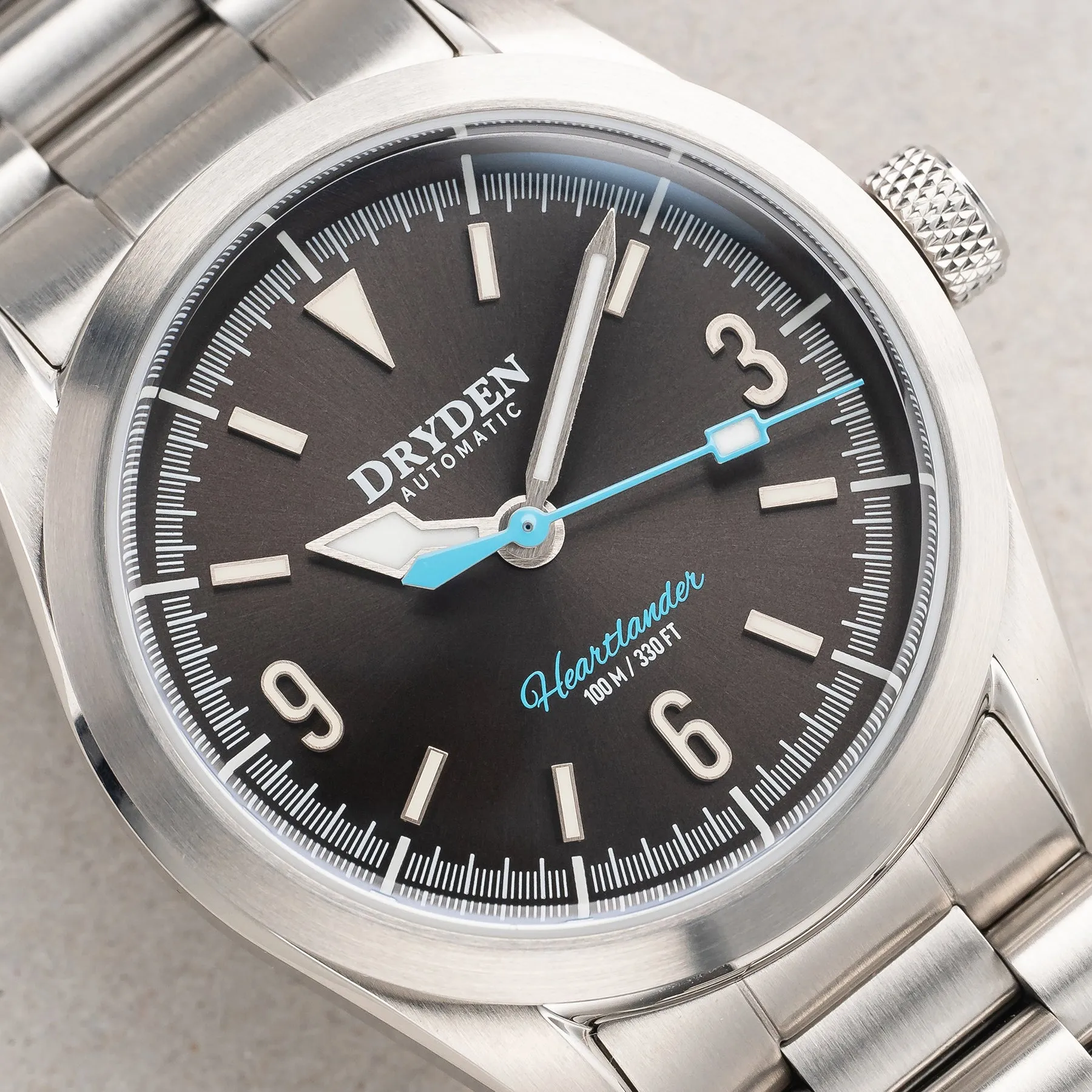 Dryden Heartlander Automatic Field Watch - Gunmetal Grey