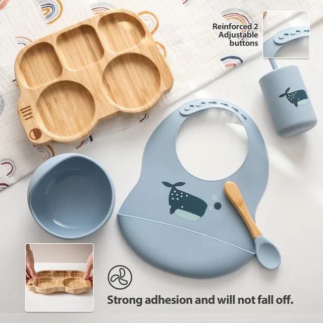 EcoBus Bamboo Feeding Set – Safe Bowls & Spoons for Baby-Led Weaning