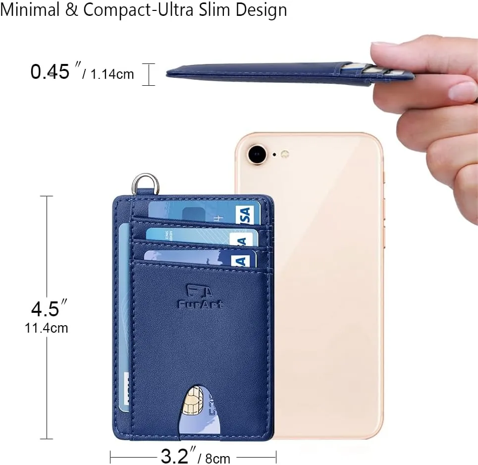 FurArt Slim Minimalist Wallet, Front Pocket Wallets, RFID Blocking, Credit Card Holder for Men & Women