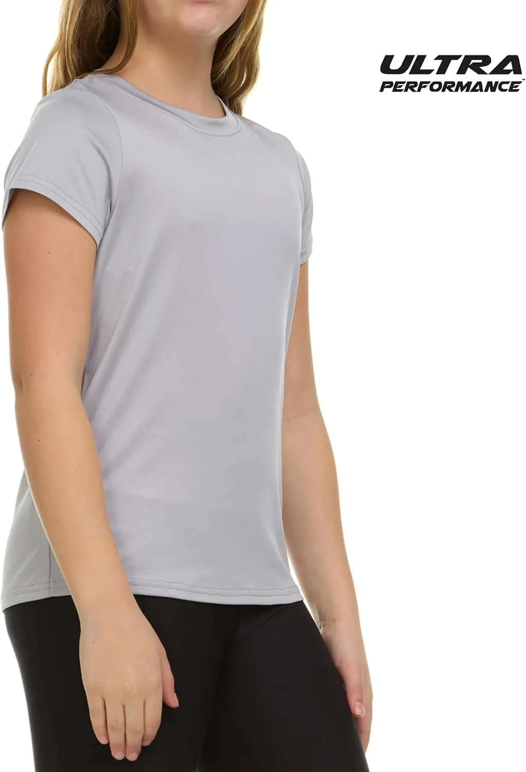 Girl's Athletic Shirts 3 Pack Crew Neck Short Sleeve Tees Summer Active Tops for Teen Girls Soccer & Sports Tshirts for Teens