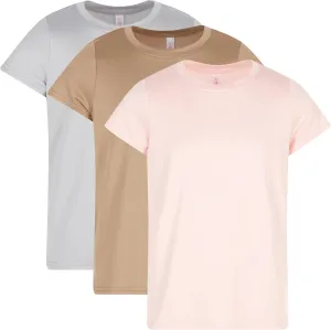 Girl's Athletic Shirts 3 Pack Crew Neck Short Sleeve Tees Summer Active Tops for Teen Girls Soccer & Sports Tshirts for Teens