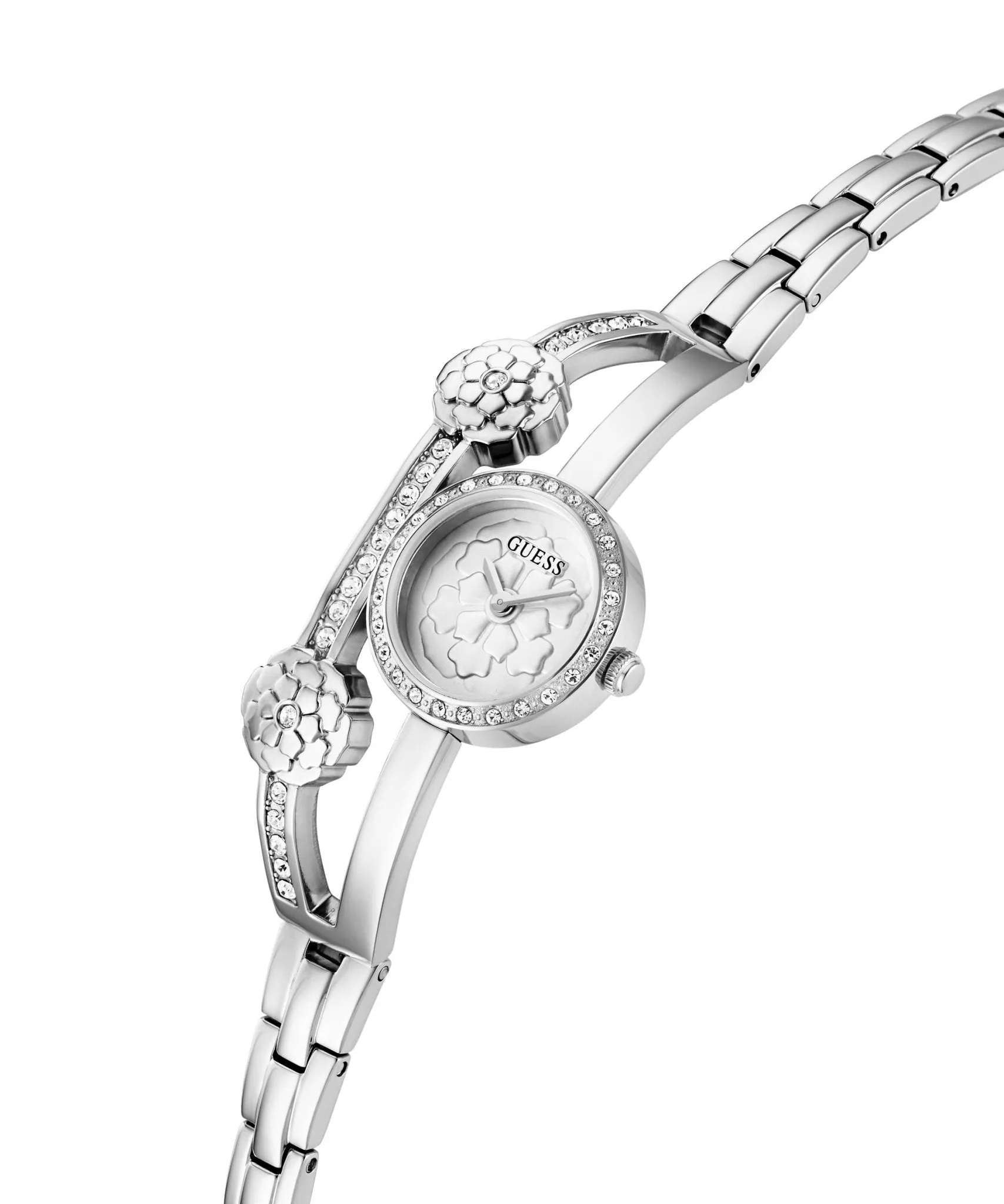 Guess Ladies Chloe Silver Tone Recycled Steel Watch GW0756L1
