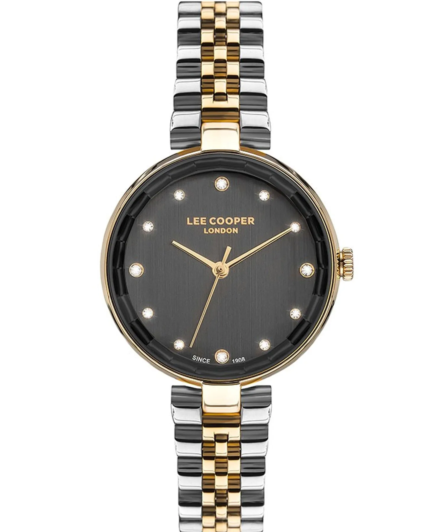 Lee Cooper  Women's Watch Gun Dial Two Toned Stainless Steel Strap, LC07245.260