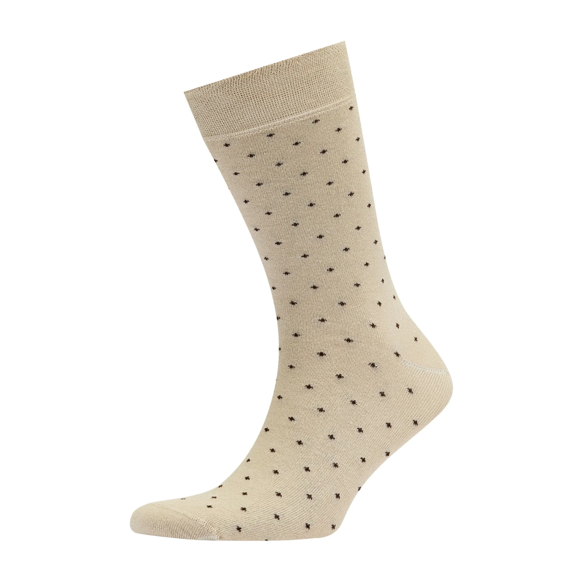 Men's Bamboo Dress Socks • Dotted Pack of 1/3/5 Pairs • Camel Khaki
