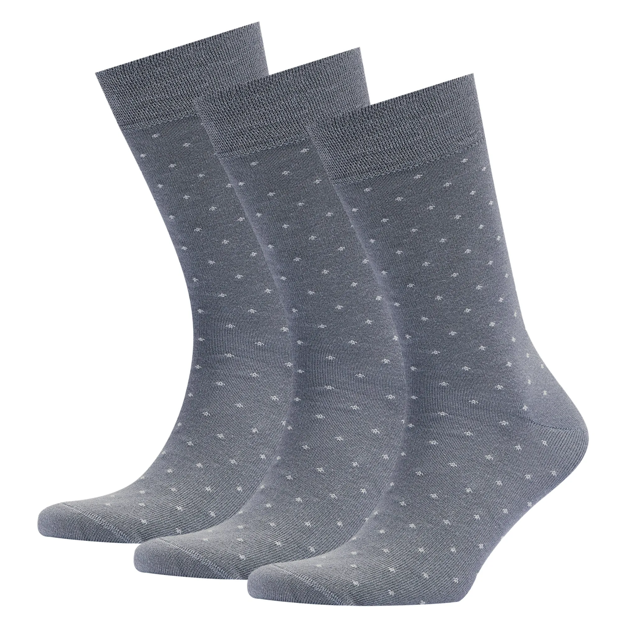 Men's Bamboo Dress Socks • Dotted Pack of 1/3/5 Pairs • Ocean Grey