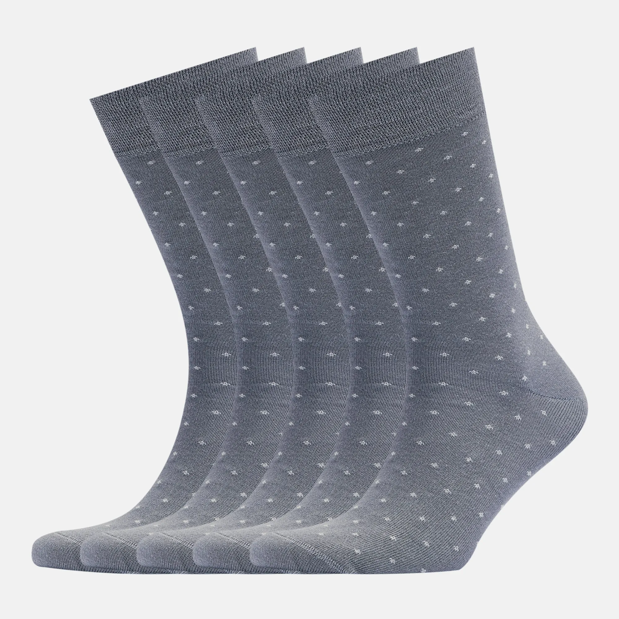 Men's Bamboo Dress Socks • Dotted Pack of 1/3/5 Pairs • Ocean Grey