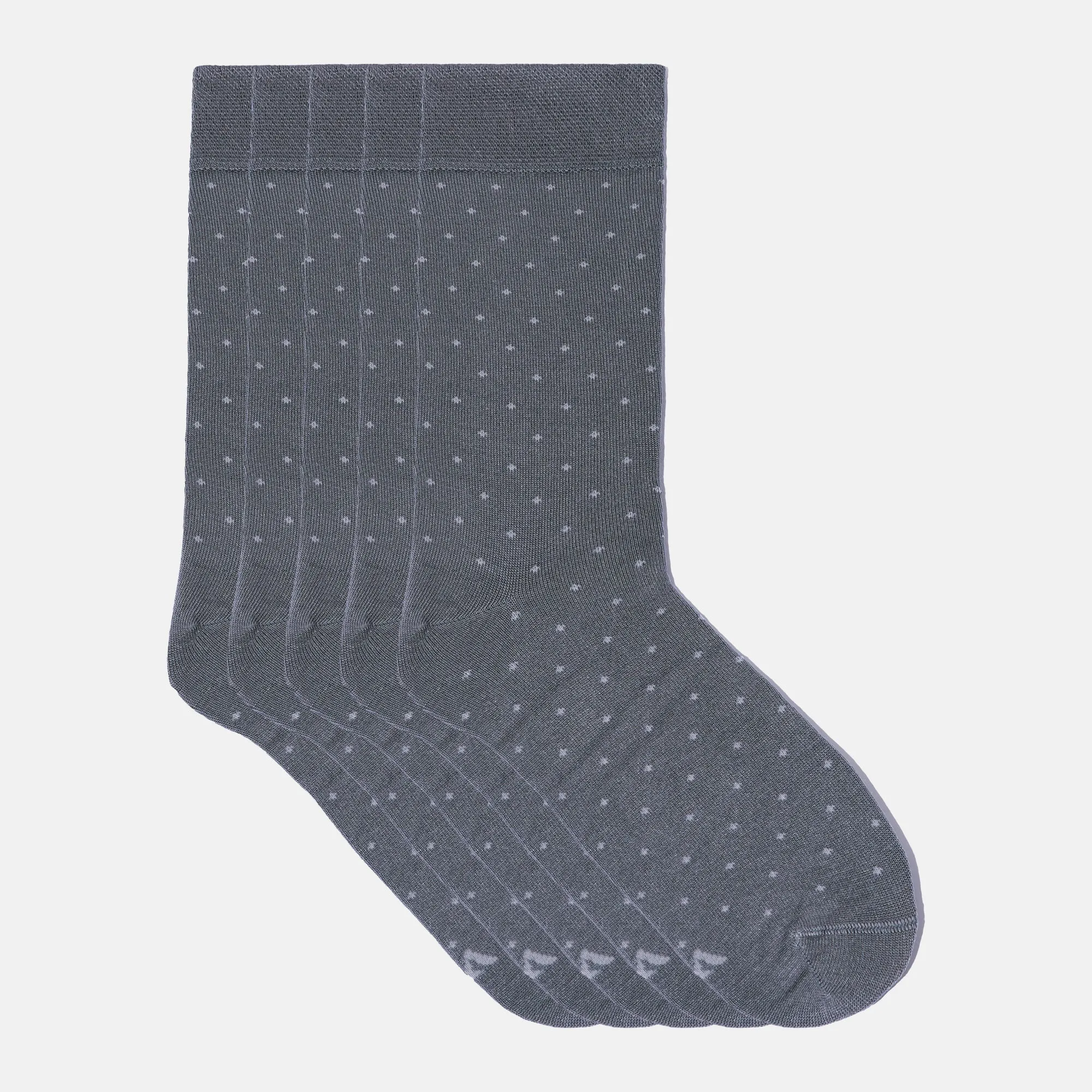 Men's Bamboo Dress Socks • Dotted Pack of 1/3/5 Pairs • Ocean Grey