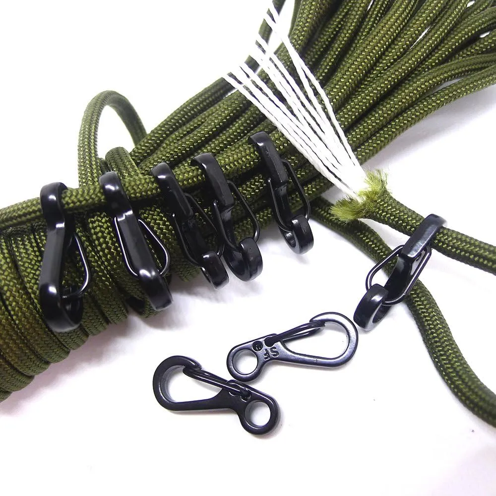 Mini Carabiner Clips with Metal Spring Wiregate Hook and Little Eye Hole for Keychain Backpack Clasps