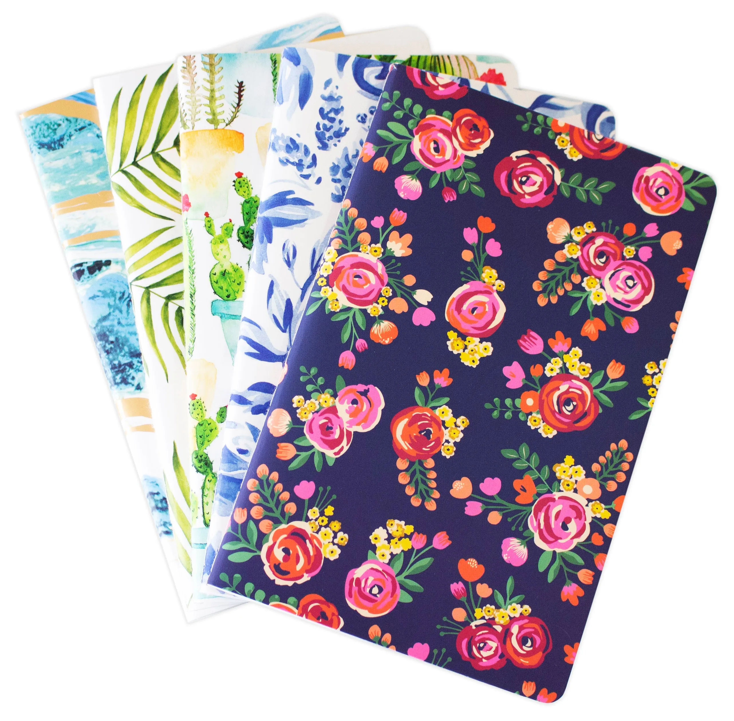 Mini Lined Notebook Set of 5, Assorted Patterns