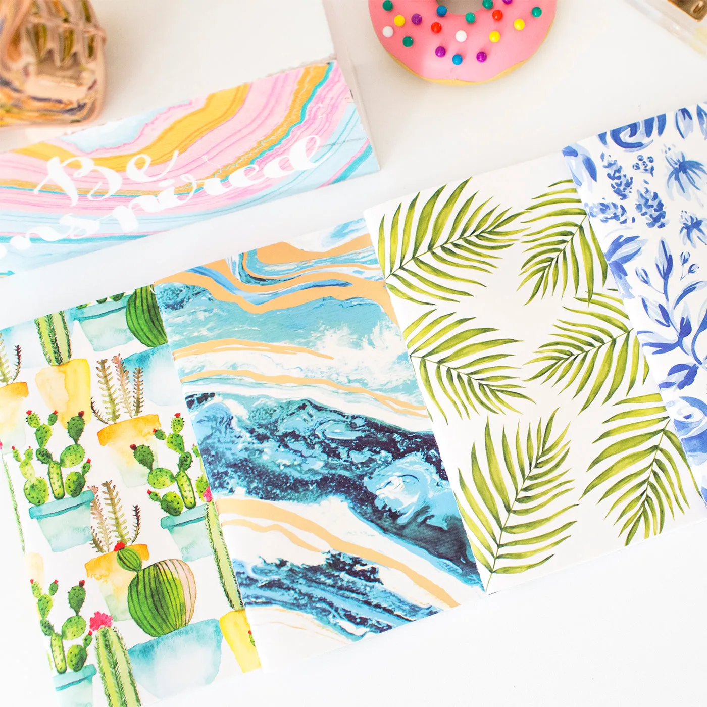 Mini Lined Notebook Set of 5, Assorted Patterns