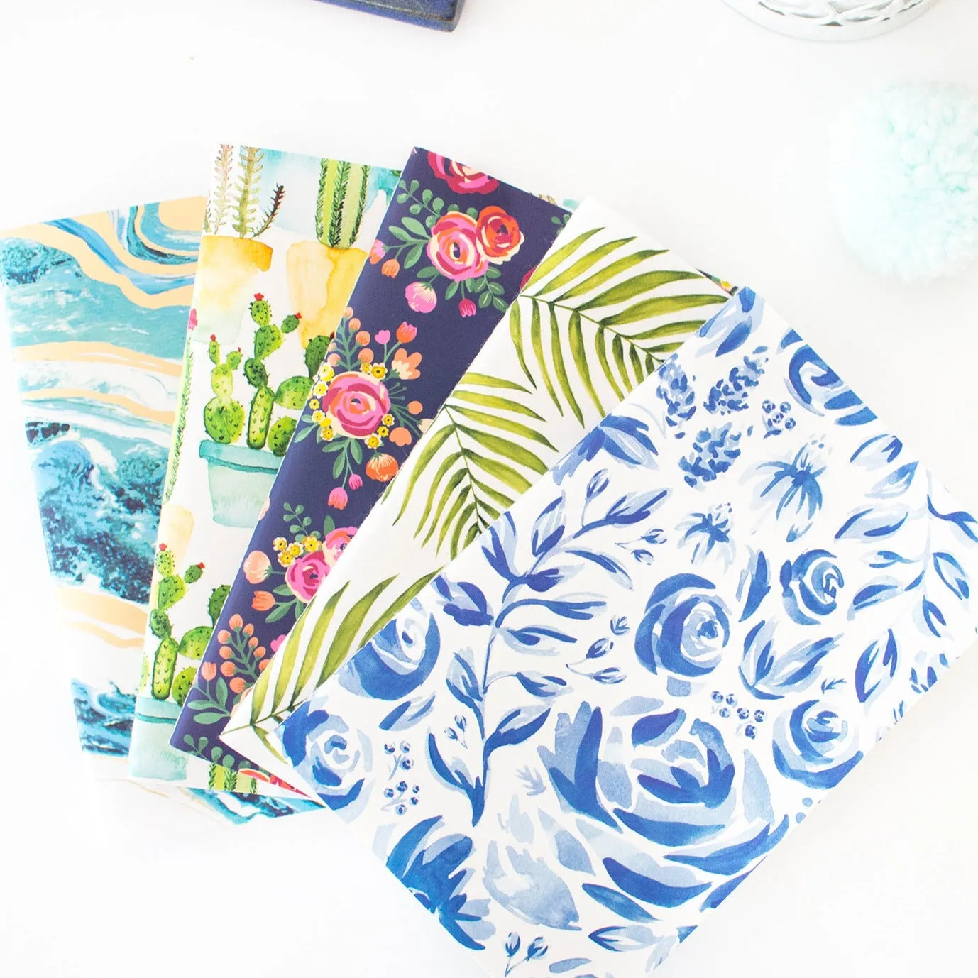 Mini Lined Notebook Set of 5, Assorted Patterns