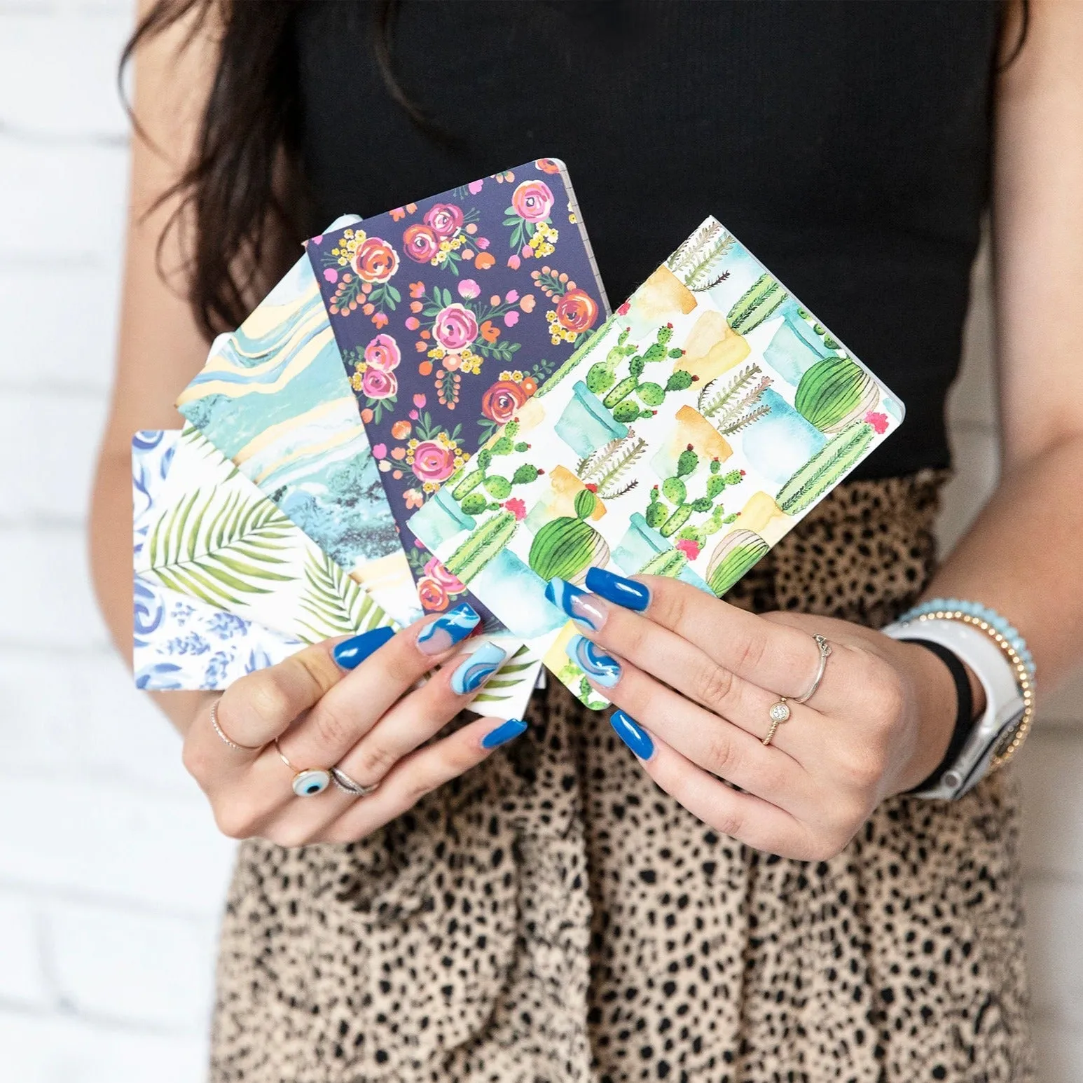 Mini Lined Notebook Set of 5, Assorted Patterns