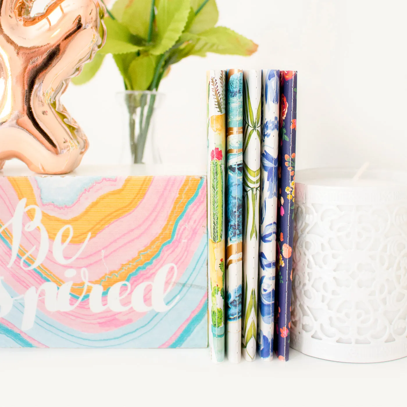 Mini Lined Notebook Set of 5, Assorted Patterns