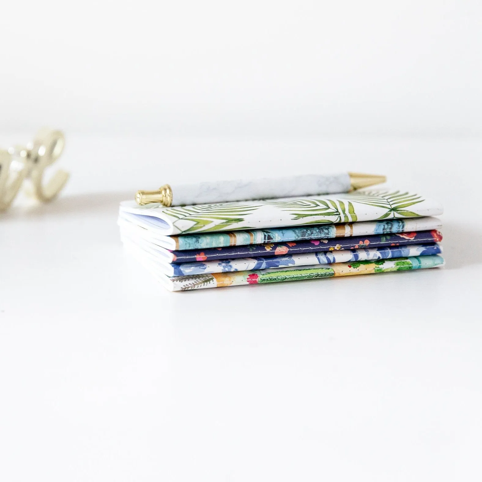 Mini Lined Notebook Set of 5, Assorted Patterns