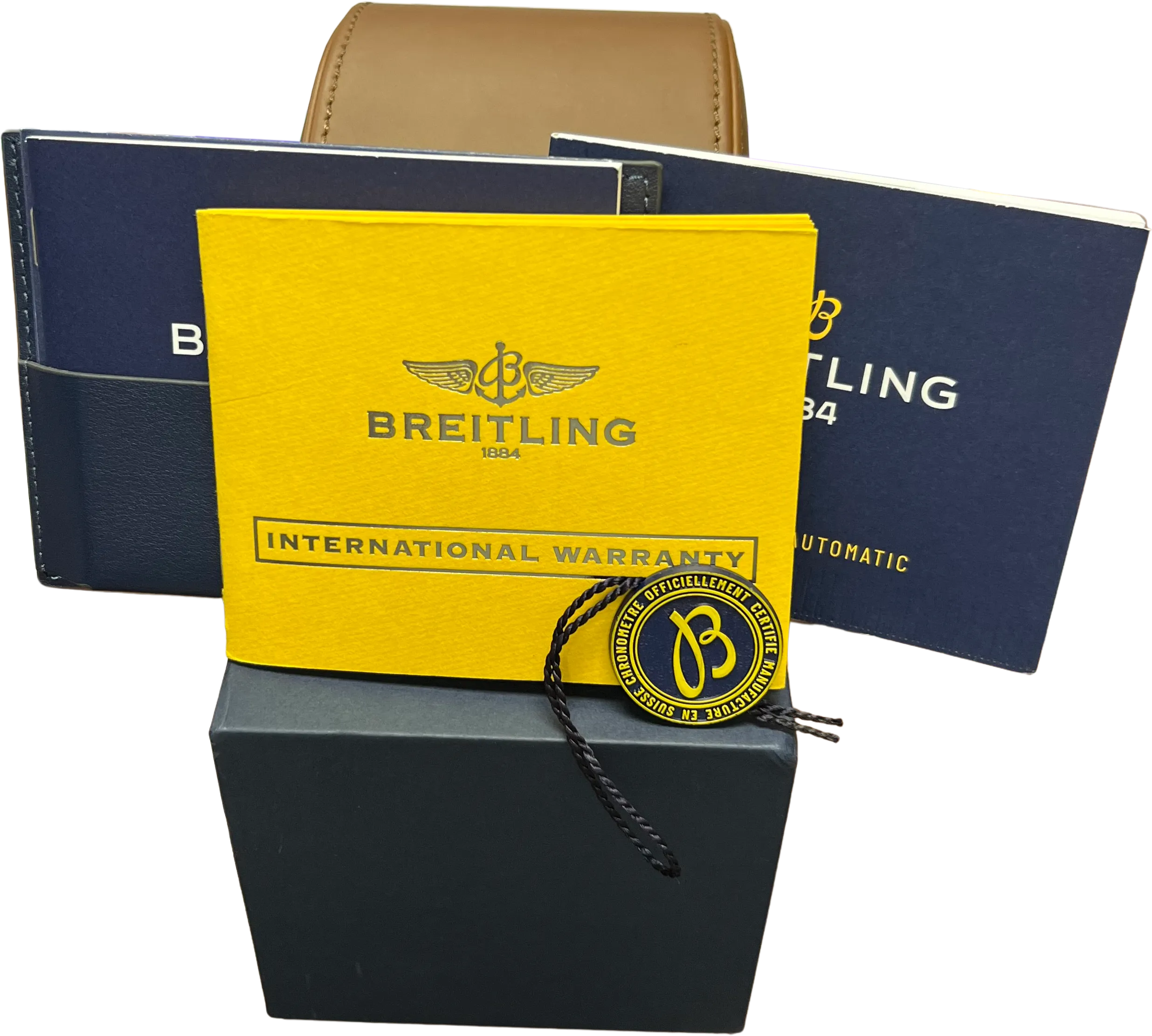 MINT PAPERS Breitling Aviator 8 Curtiss Warhawk Blacksteel Green M17315 BOX