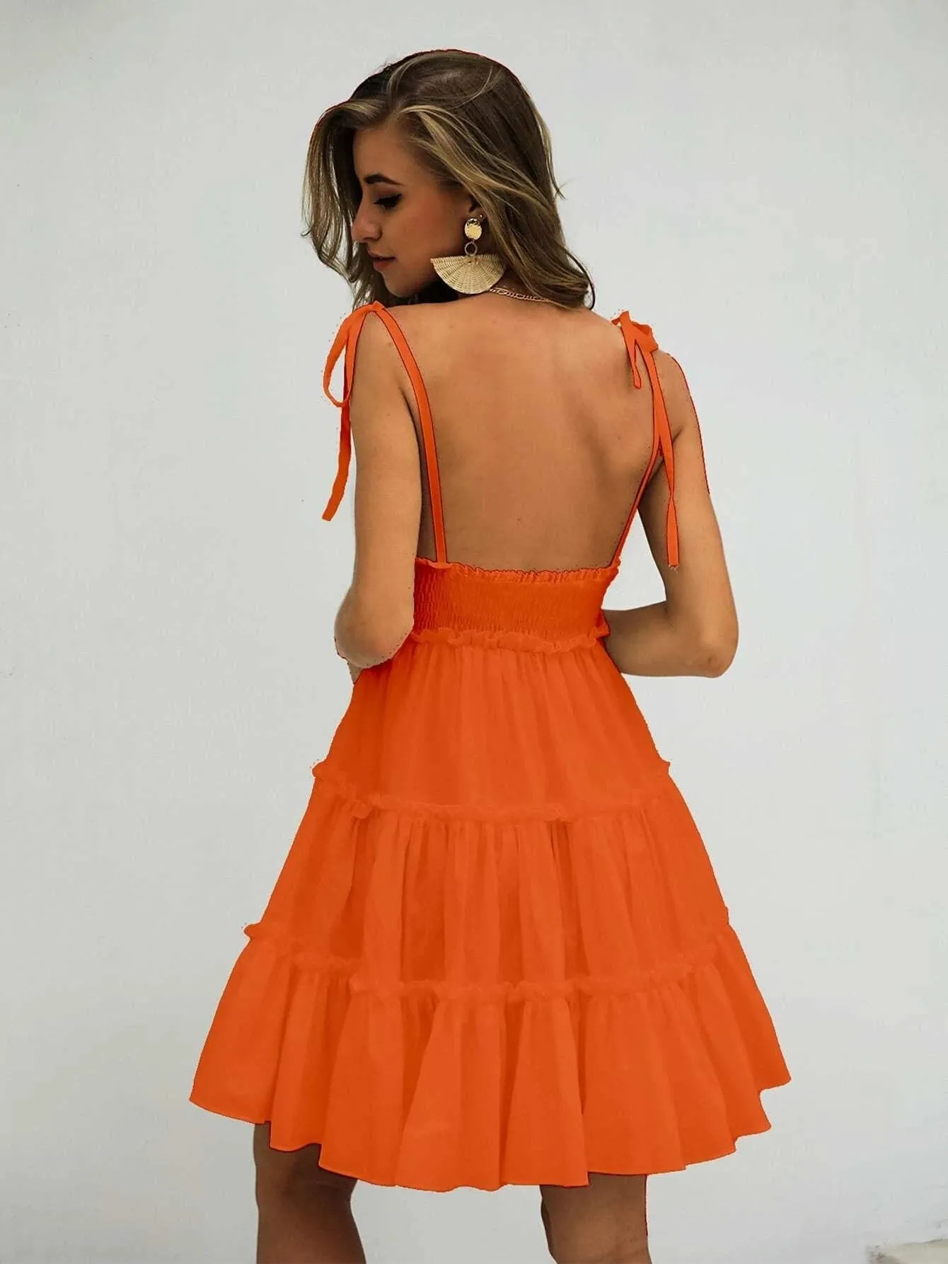 Missord Frill Trim Layered Hem Cami Dress DM0121