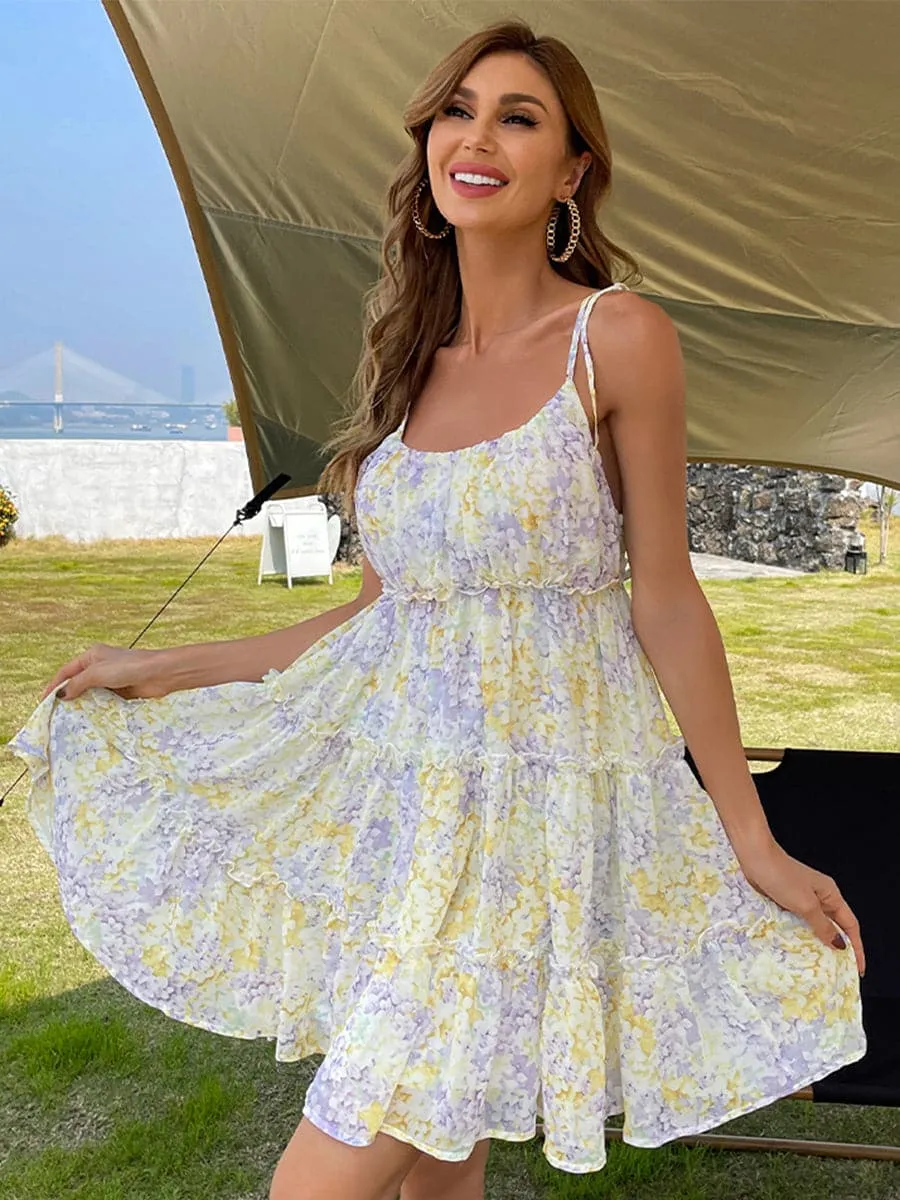 Missord Frill Trim Layered Hem Cami Dress DM0121