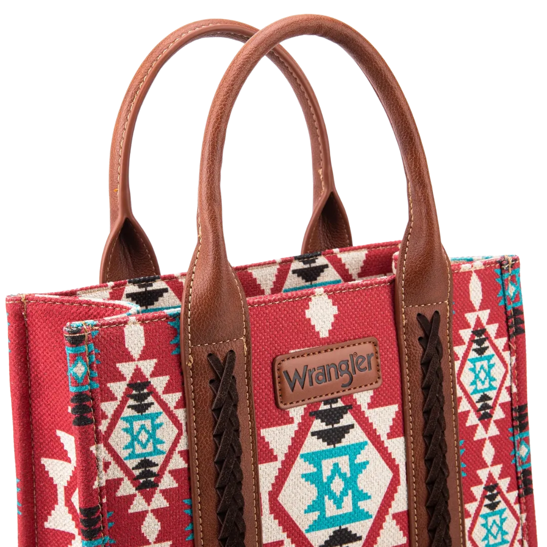 Montana Women's Wrangler Canvas Tote Burgundy Crossbody