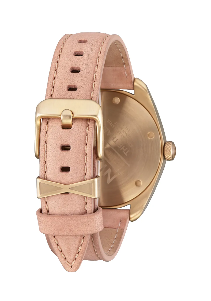 Nixon Thalia Leather Watch - Light Gold Tan