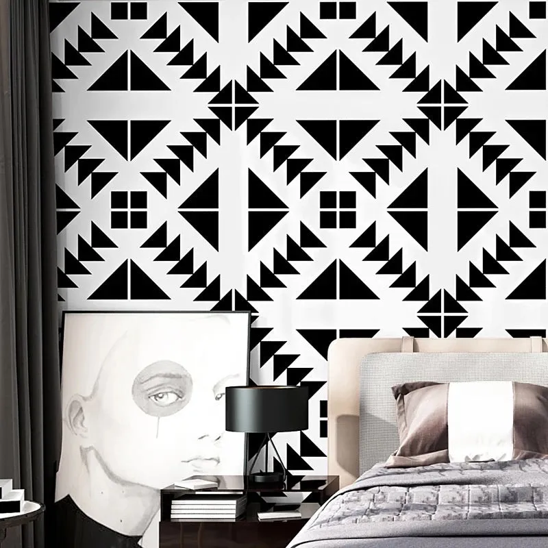Nordic Style Minimalist Black and White Wallpaper (5㎡)