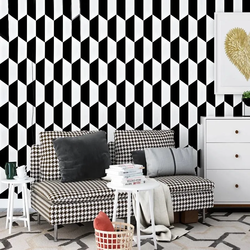 Nordic Style Minimalist Black and White Wallpaper (5㎡)