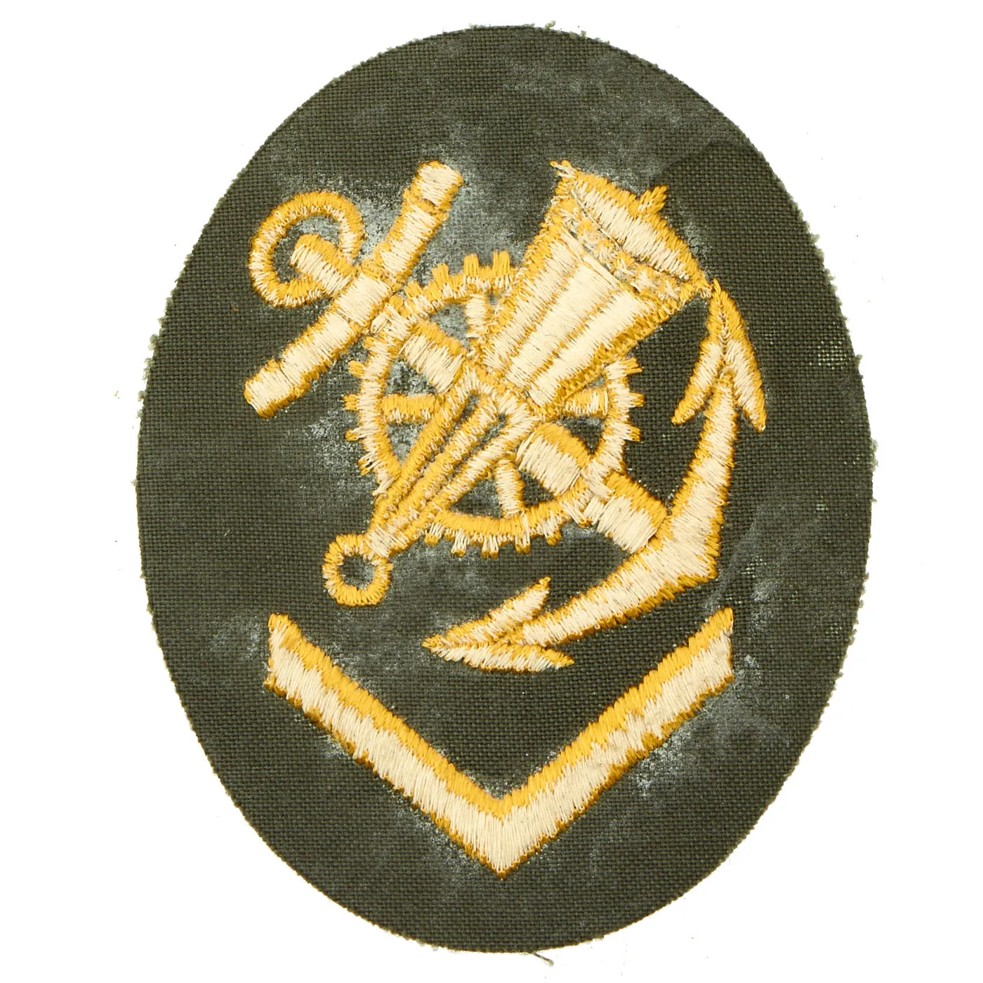 Original German U-boat Insignia Lot - WWII Kriegsmarine Ratings Badges & Dog Tag with Post War Cap Tally