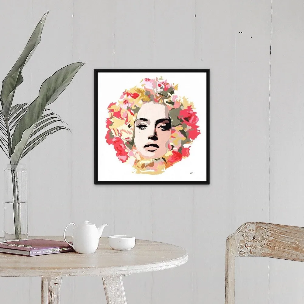"Boho Beauty" Black Float Frame Canvas Art