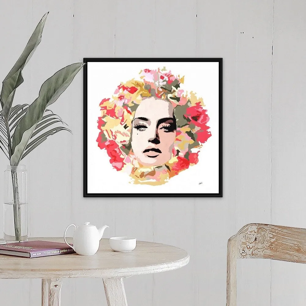 "Boho Beauty" Black Float Frame Canvas Art