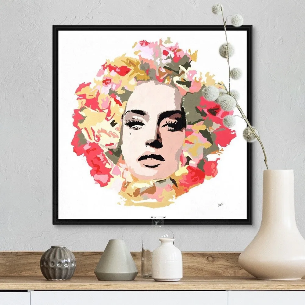 "Boho Beauty" Black Float Frame Canvas Art