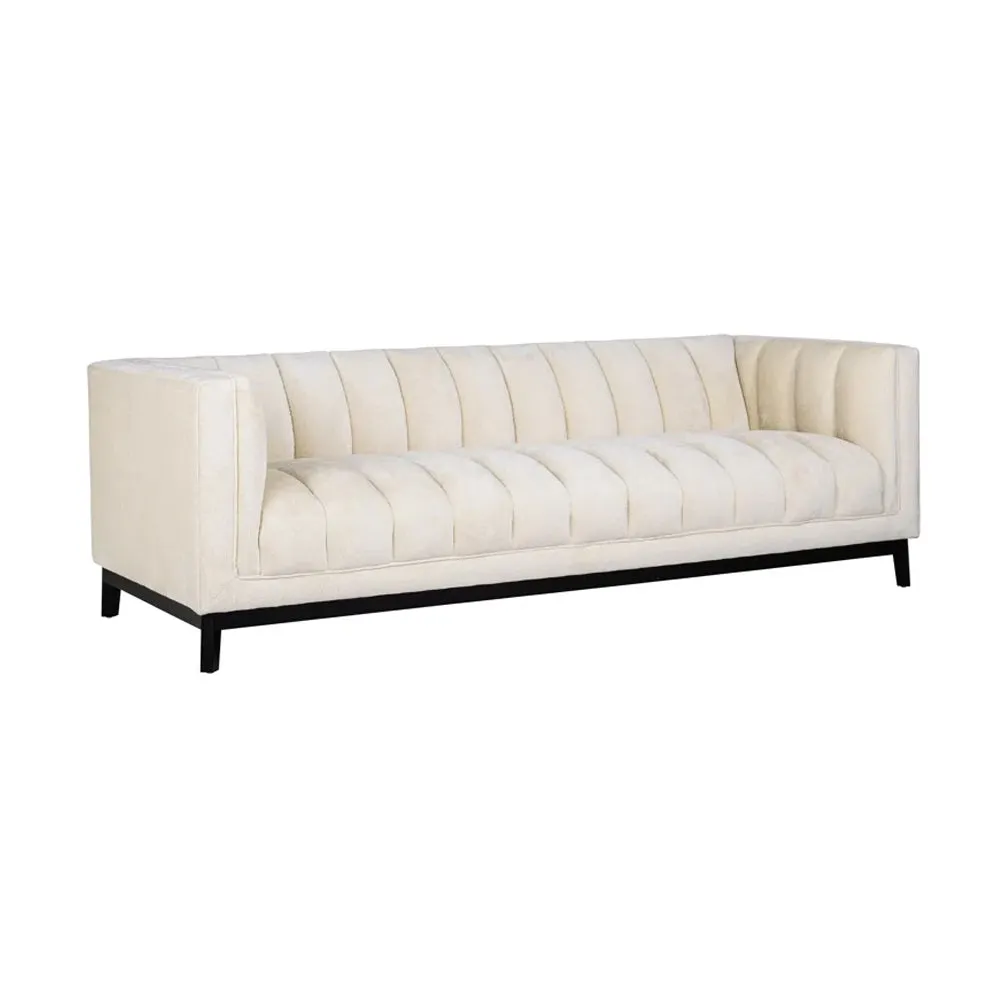 Richmond Interiors Beaudy Sofa in White Chenille