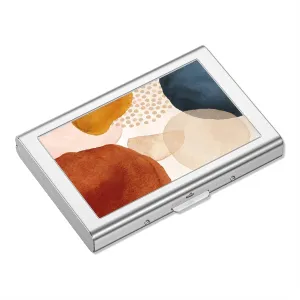 Rimilak Metal Credit Card Holder, Mini Credit Card Wallet RFID Blocking Slim Metal Hard Case for Women Men, Abstract Marble