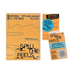 SEVENTEEN - 12th Mini Album SPILL THE FEELS Weverse Albums Ver. Card Holder   QR Card   Photocard   2 Pin Badges   4 Extra Photocards