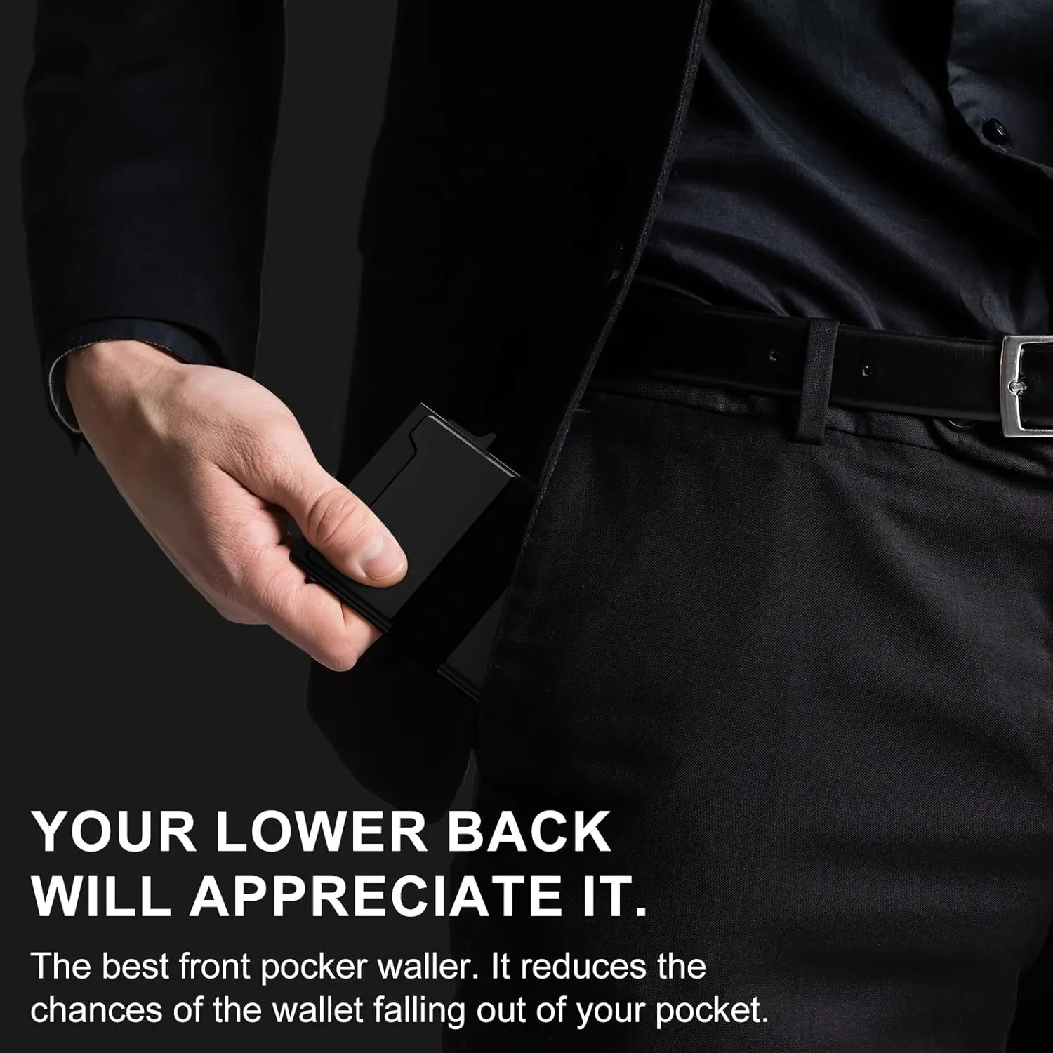 Smart Card Wallet for Men Slim: Minimalist Wallet For Men - RFID Blocking Pop Up Front Pocket Wallet, Metal Wallet 11 Card Holder